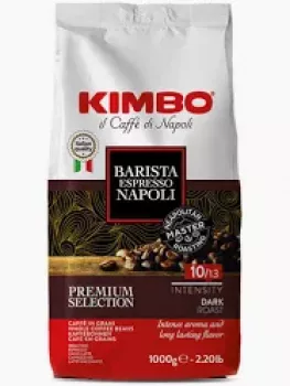 Kimbo Espresso Napoletano ganze Kaffeebohnen, dunkle Röstung, 1kg Beutel