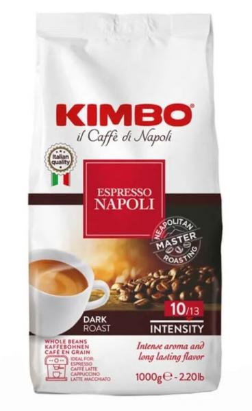 Kimbo Espresso Napoletano ganze Kaffeebohnen, dunkle Röstung, 1kg Beutel