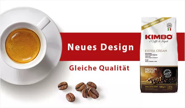 Kimbo Espresso Napoletano ganze Kaffeebohnen, dunkle Röstung, 1kg Beutel